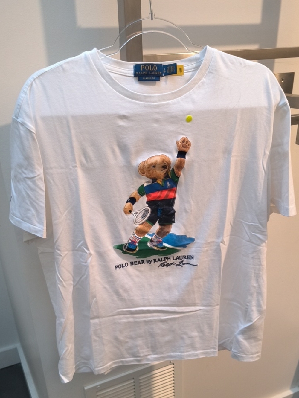 Polo by Ralph Lauren US Open White Tennis Bear Graphic Tee